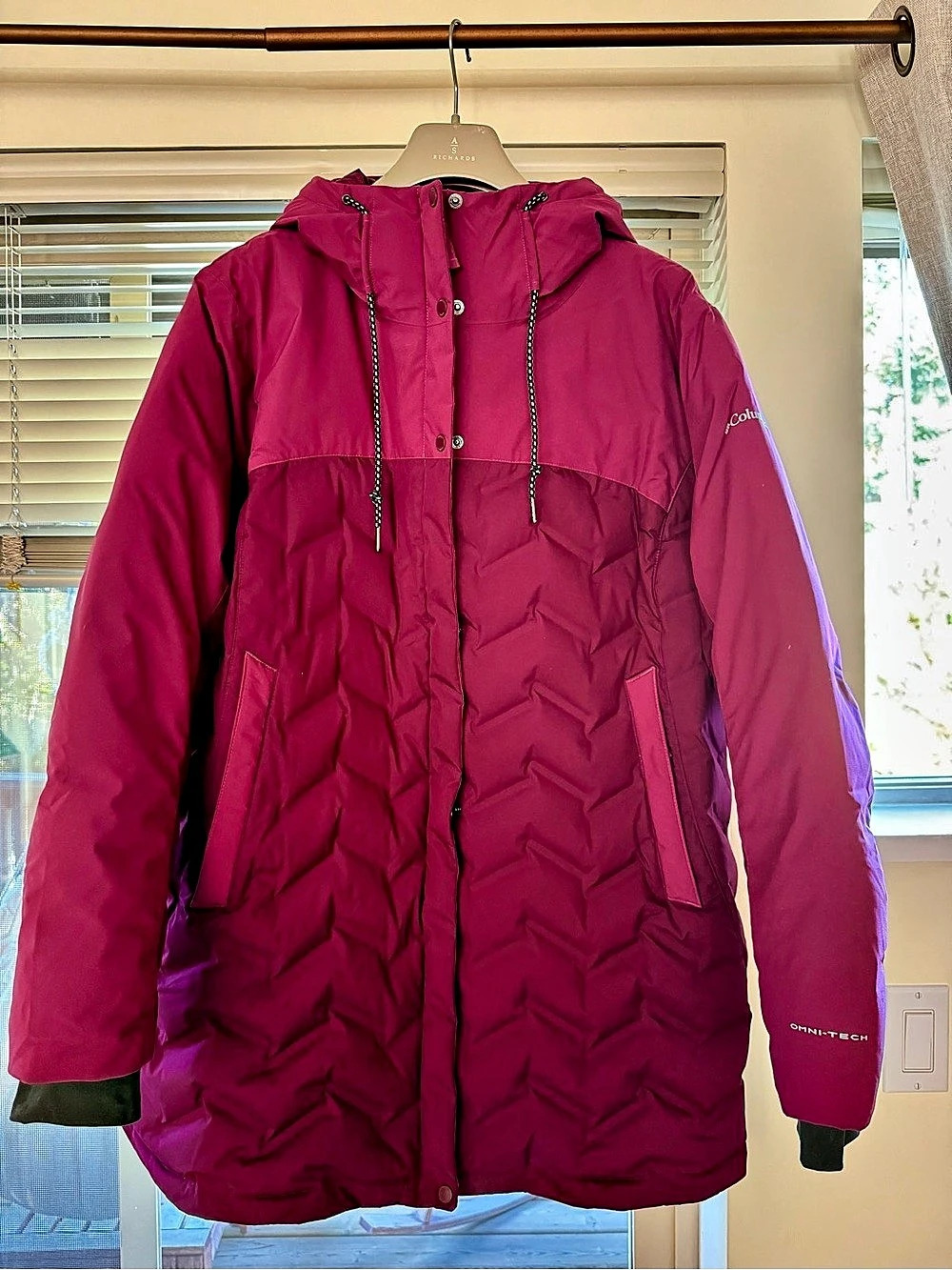 Columbia Omni-Tech Waterproof Hooded Insulated Jacket Purple